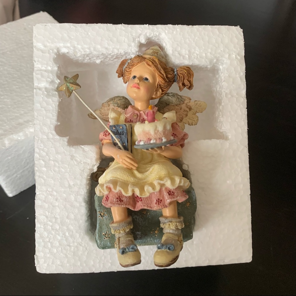Boyds Bears Mary Angelwish Birthday Angel #36108 Wee Folkstone Collection 1999 - Picture 16 of 16